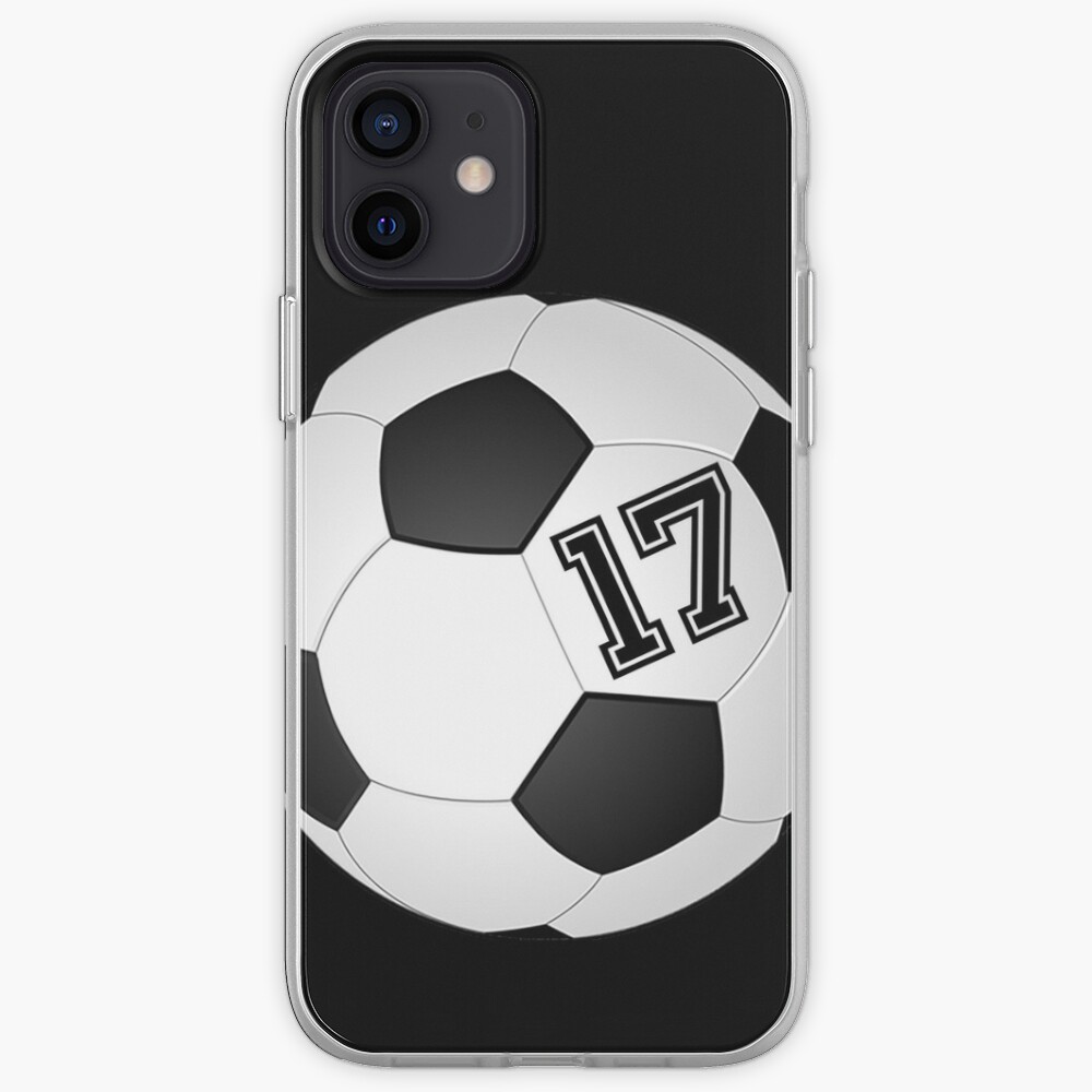 Football Soccer Player Jersey No 17 Back Number 17 Ball Sport Sticker Gift Iphone Case Cover By Theshirtinator Redbubble