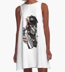 spray, rap cartoon A-Line Dress