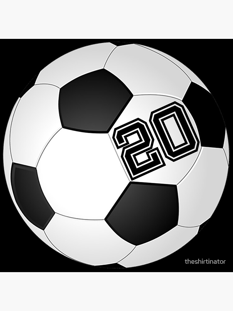 Football Soccer Player Jersey No 20 