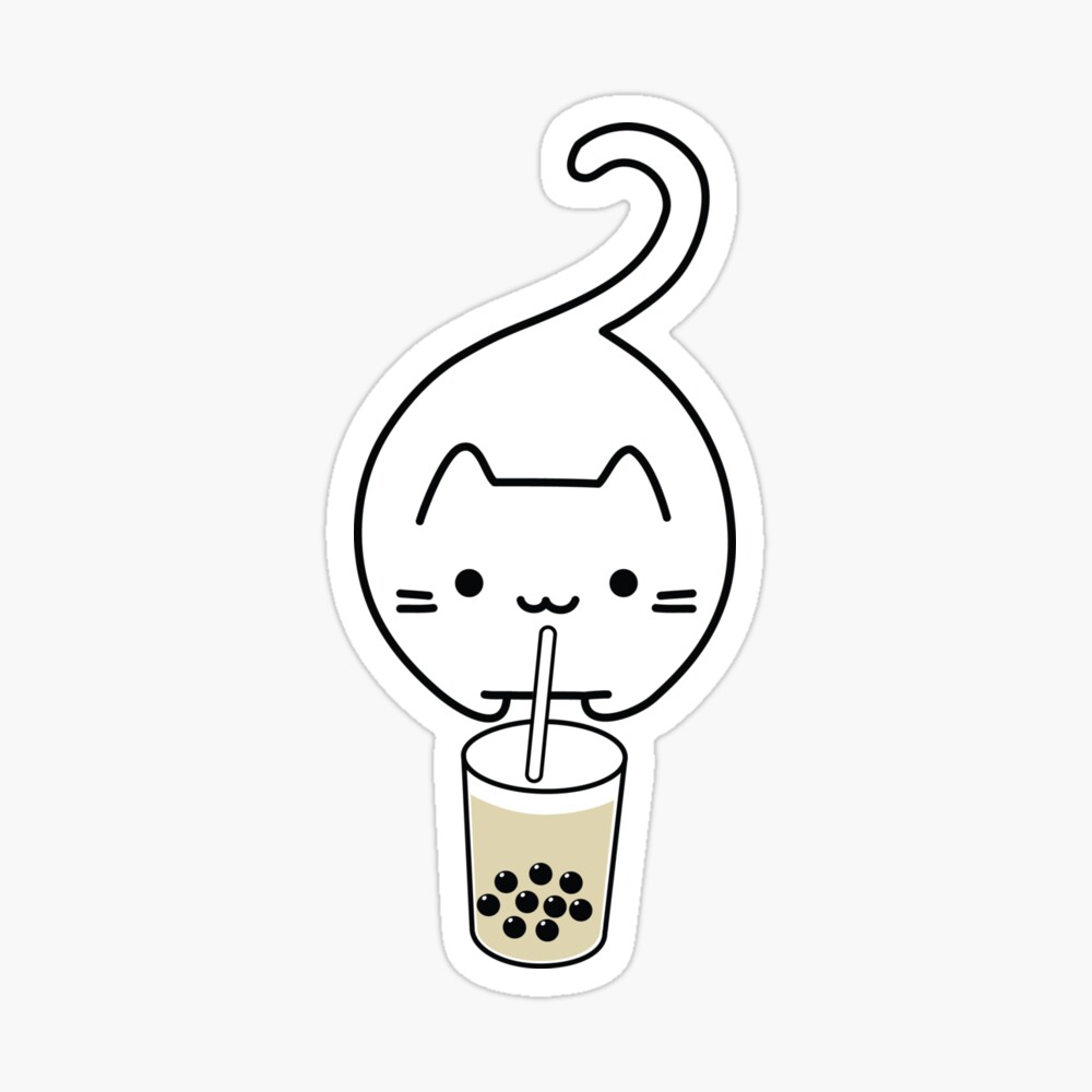 Cat Boba Cup Postcard for Sale by Bobaelyse