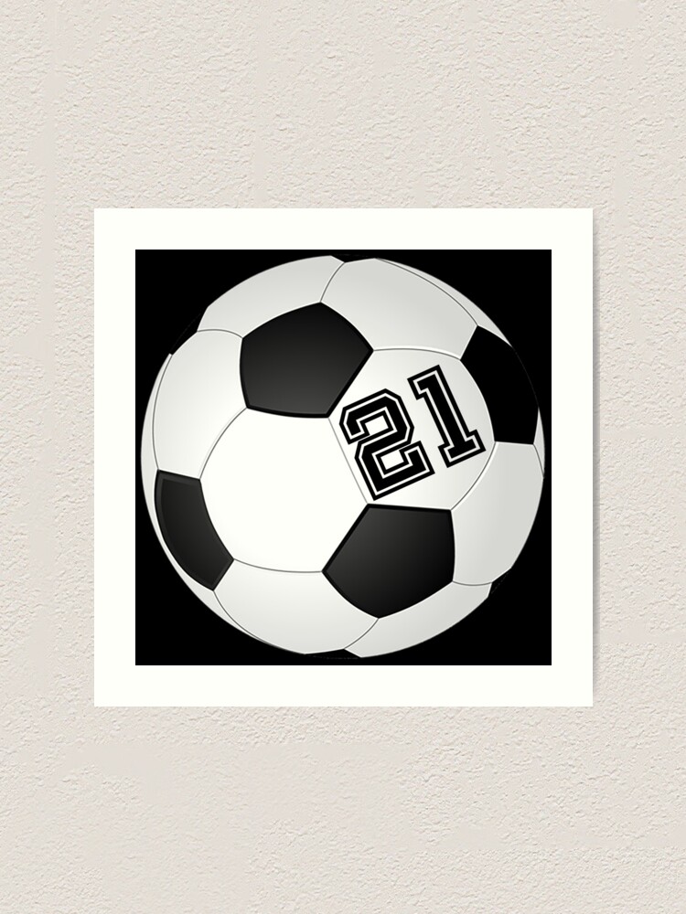"Football Soccer Player Jersey No 21 Back Number 21 Ball Sport Sticker