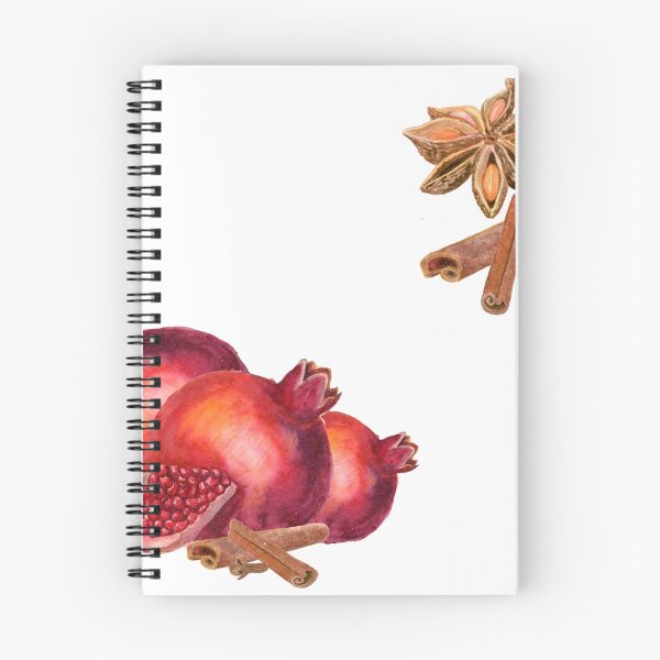 Artikelvorschau, handgemalte Aquarell Frucht Granat mit Gewürzen entworfen und verkauft von Ego13.