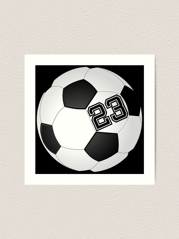 "Football Soccer Player Jersey No 23 Back Number 23 Ball Sport Sticker