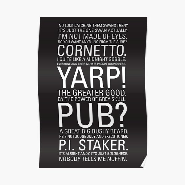 Hot Fuzz Quotes Poster