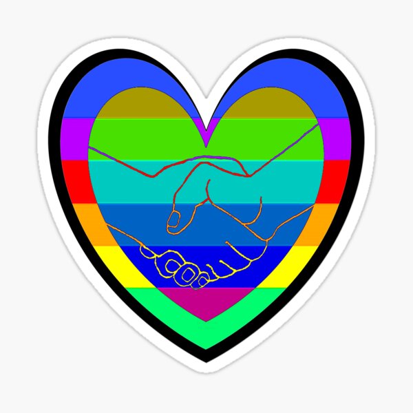 Item preview, Handshake Heart, Rainbow and Stars designed and sold by IdeaJones.