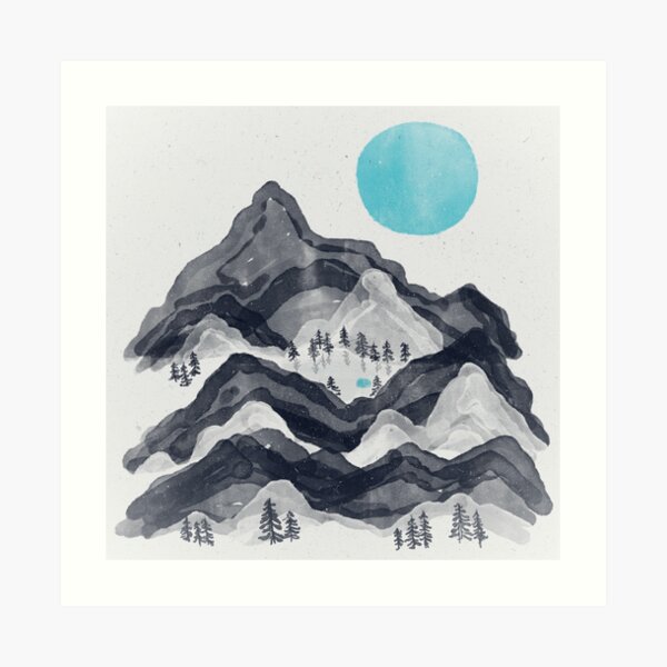 The Sun in Moon Lake... Art Print