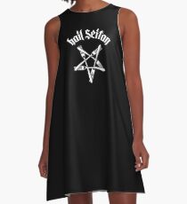Hail Seitan - Go Vegan No.1.2 (weiß) A-Linien Kleid