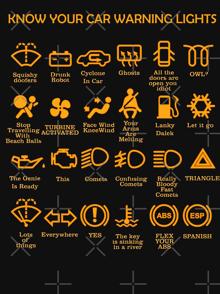 "Car warning lights, very funny, original, driver gift" Tshirt for