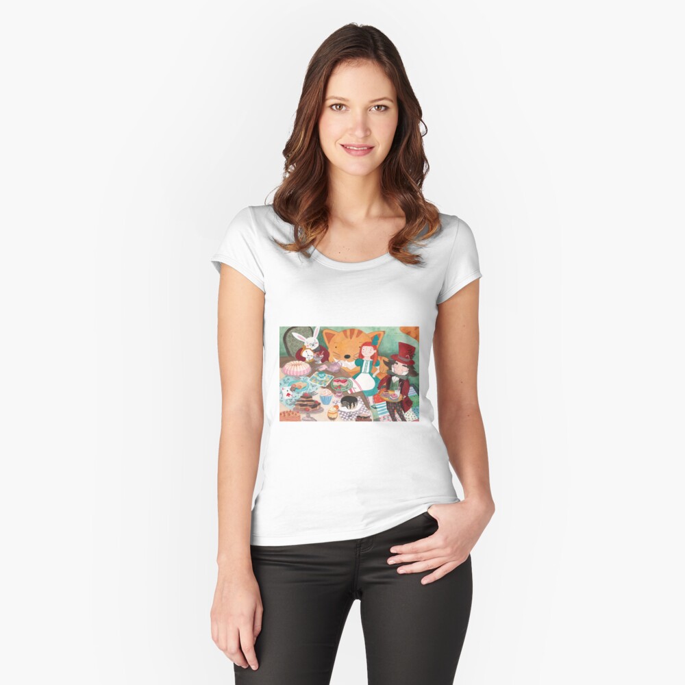 Vista previa del artículo con la obra «Camiseta entallada de cuello ancho», diseñado y vendido por paulahurtado.