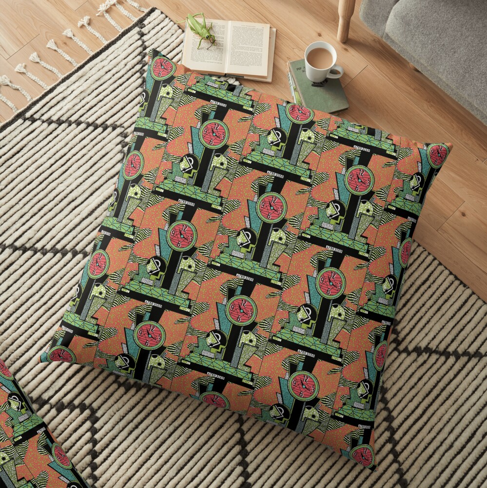 ART DECO CLOCK Floor Pillow
