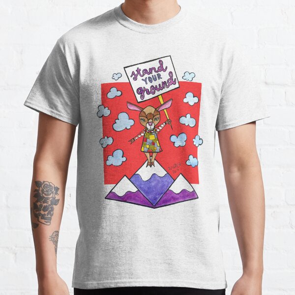 Stand Your Ground - Animals of Inspiration Mountains + Goat Illustration Classic T-Shirt