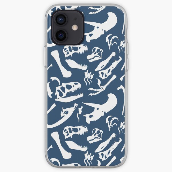 Dinosaur Bones (Blue) iPhone Soft Case