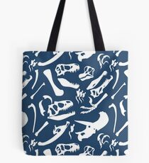 Dinosaurierknochen (blau) Tote Bag