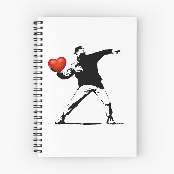 Item preview, Banksy flower thrower - heart designed and sold by MoreBeauty.