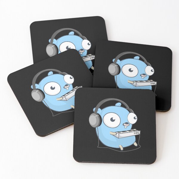 Item preview, The Golang Mascot: Music (Black Edition) designed and sold by hellkni9ht.