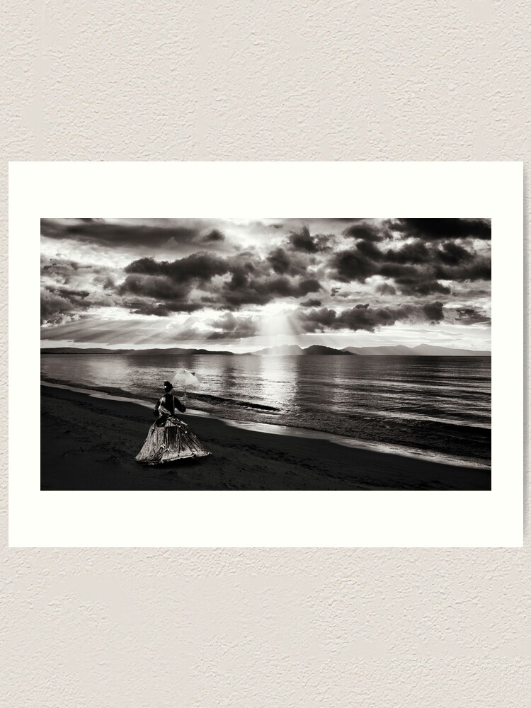 Alternate view of Singing To The Sunrise - Nine Mile Beach, Tasmania Art Print