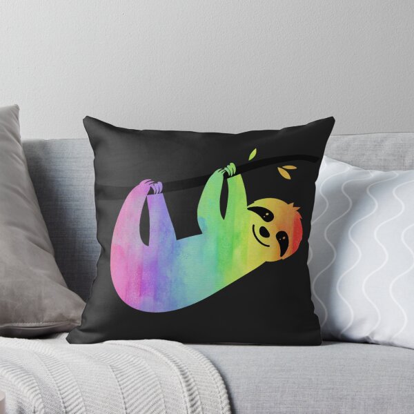 Item preview, Cute Rainbow Sloth LGBTQ Silhouette Watercolor Yoga designed and sold by ambers-designs.