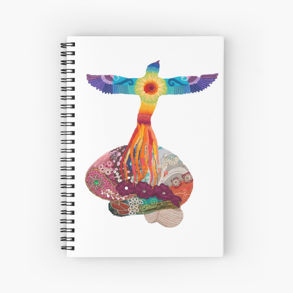 Rising Phoenix Brain - for neuro motivation Spiral Notebook