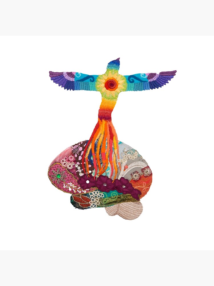 Thumbnail 2 of 2, Tote Bag, Rising Phoenix Brain - for neuro motivation designed and sold by Laura Bundesen.