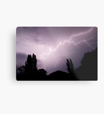 Lightning show over Tumut Metal Print