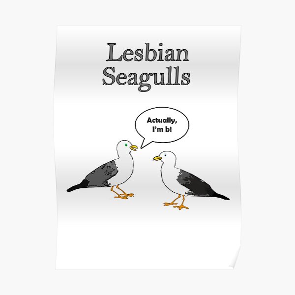 Lesbian Seagulls Poster