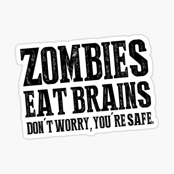 Zombie Brain Stickers for Sale Redbubble Zombie Brain Stickers for Sale Redbubble