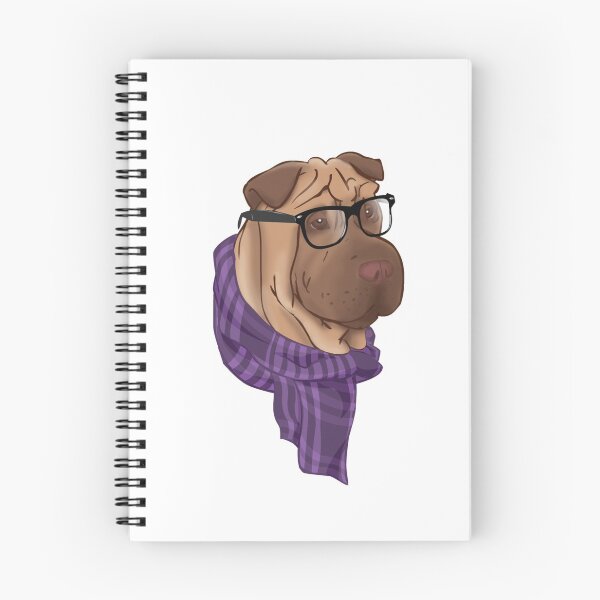 Item preview, Shar Pei Wearing A Scarf and Glasses designed and sold by Pam069.