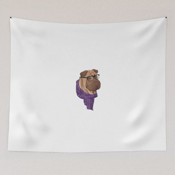 Item preview, Shar Pei Wearing A Scarf and Glasses designed and sold by Pam069.