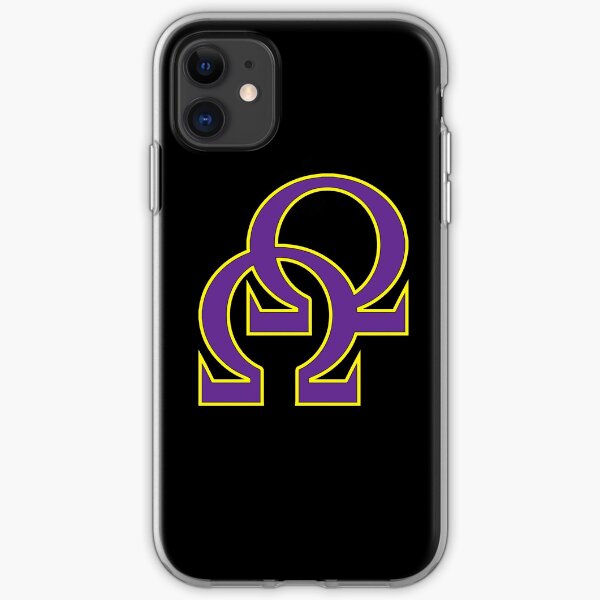 Que Double Omega Purple Gold Psi Phi iPhone Soft Case