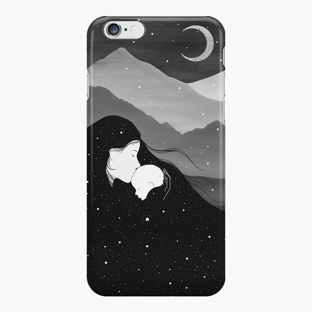 Mountain’s Lullaby - black & white iPhone Case