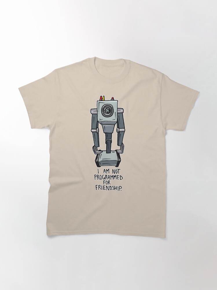 Alternate view of Butter Robot from Rick and Morty™ with Quote "I am not programmed for friendship." Classic T-Shirt