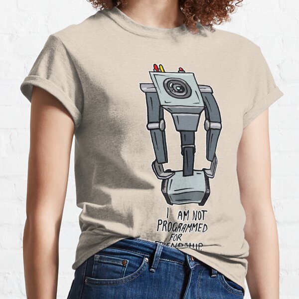 Butter Robot from Rick and Morty™ with Quote "I am not programmed for friendship." Classic T-Shirt