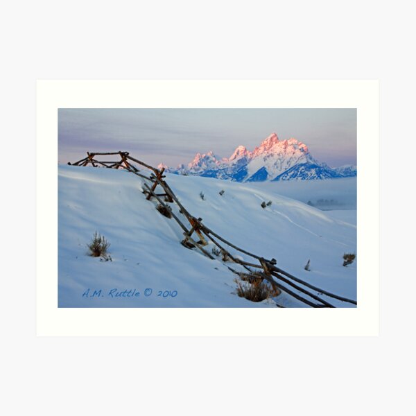 Running Buck & Rail, First Light on the Grand Art Print