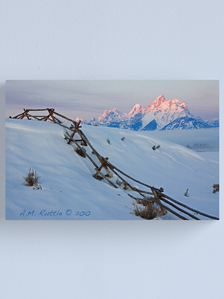 Alternate view of Running Buck & Rail, First Light on the Grand Canvas Print