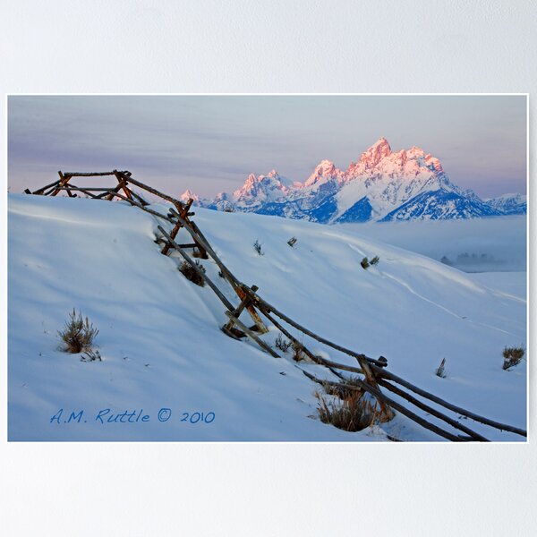 Running Buck & Rail, First Light on the Grand Poster