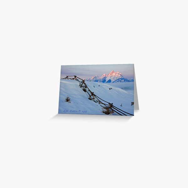 Running Buck & Rail, First Light on the Grand Greeting Card