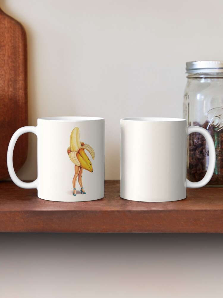Thumbnail 2 of 6, Coffee Mug, Fruit Pin-Up: Banana Girl designed and sold by Kelly Gilleran.