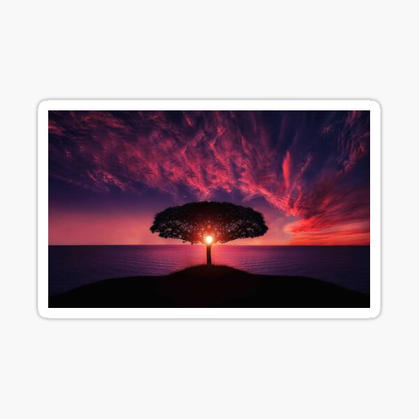 Item preview, Tree on Sunset designed and sold by BeeJayBee.