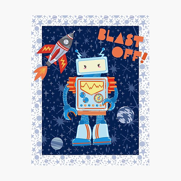 Item preview, Blast Off Robot designed and sold by Christina Wannachaiwong.