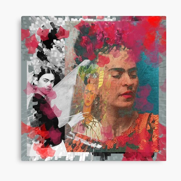Frida Khalo - cubic digital paint by Iona Art Digital Canvas Print