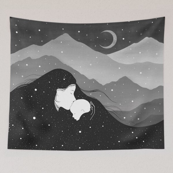 Item preview, Mountain’s Lullaby - black & white designed and sold by episodicDrawing.