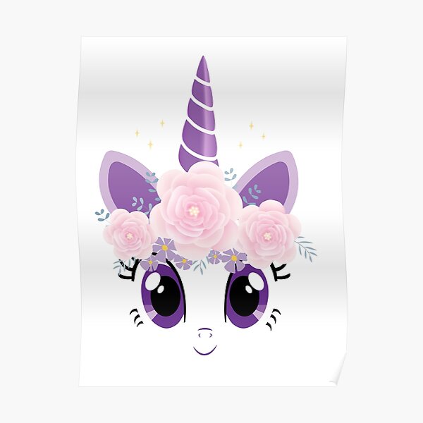 unicorn closed eyes poster by colddistrict redbubble