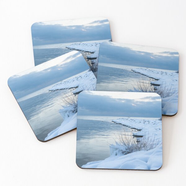 Item preview, Retreating Snowstorm - Polar Vortex Cold Blue Light designed and sold by Georgia Mizuleva.