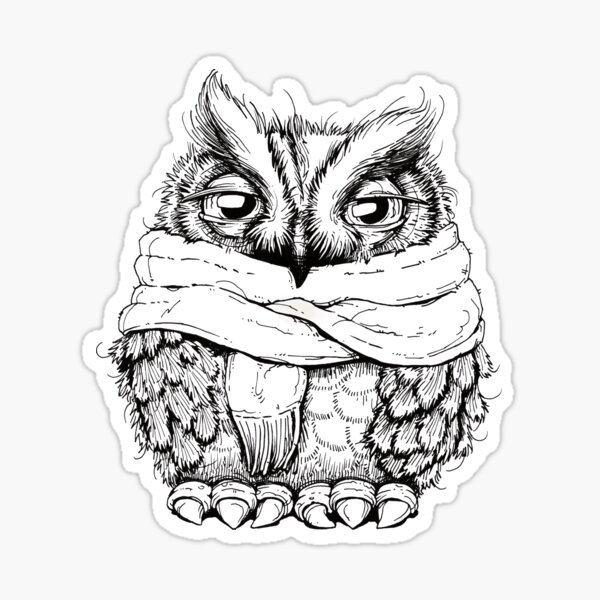 Freezing Owl Sticker