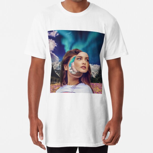 The girl who was running in the flower field Long T-Shirt