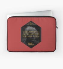 Funda para portátil Cita de: Albert Einstein sobre la creatividad - Camisetas, pósters, pegatinas y regalos