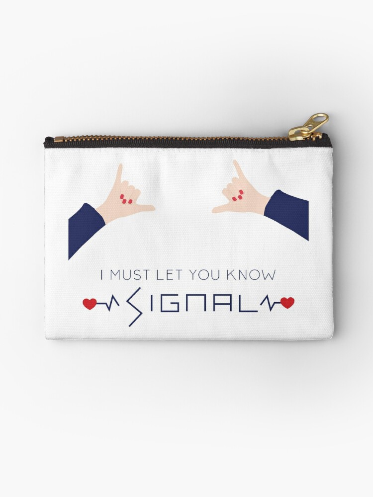 Twice Signal Cute Kpop Song Lyrics Typography Zipper Pouch By Mschubbybunny Redbubble