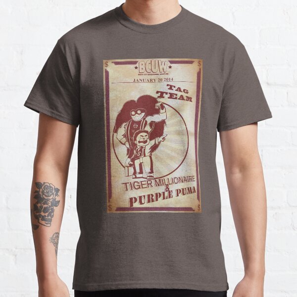TIGER MILLIONAIRE AND PURPLE PUMA POSTER Classic T-Shirt