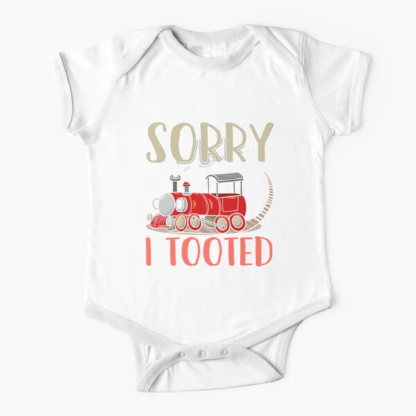 Sorry I Tooted Ferroequinologist Railfan Short Sleeve Baby One-Piece