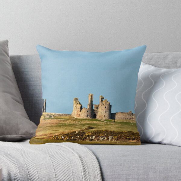 Dunstanburgh Castle Northumberland Throw Pillow